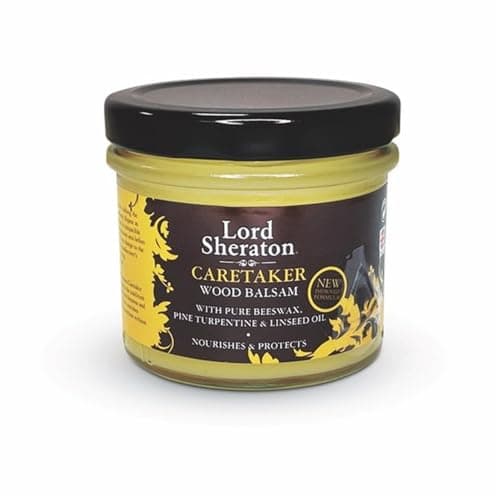Image of Lord Sheraton Caretaker Wood Balsam 125ml Clear– Natural Beeswax Enriched Polish for Wood Furniture – Cleans, Nourishes & Protects for a Lasting Shine
