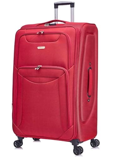 Image of FLYMAX 29" Large Super Lightweight 4 Wheel Suitcase Luggage Expandable with Wheels Red