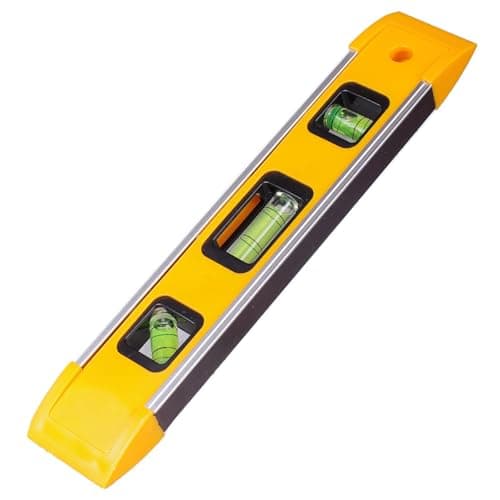 Image of Spirit Level 23 cm Small and Magnetic, Suitable for Professionals and DIY Enthusiasts, Magnetic Spirit Level with Three Levels, Spirit Level Torpedo