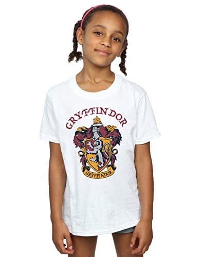 Image of Harry Potter Girls Gryffindor Crest T-Shirt White 5-6 Years