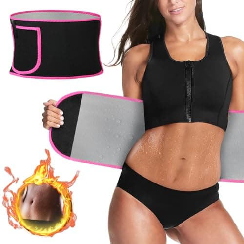 Image of ACWOO Waist Trainer for Women Men Weight Loss, Adjustable Waist Trimmer Sweat Belt, Sauna Effect Fat Burner Exercise Belt, Back Lumbar Support Belt, Slimming Body Shaper Workout Sports Girdles Band