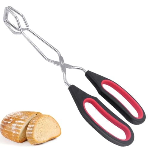 Image of Kitchen Scissor Tongs 10-Inch Stainless Steel Scissor Cooking Tongs