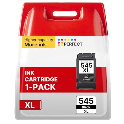 Image of PG-545 545XL Black Ink Cartridge Remanufactured for Canon 545XL 545 Ink Cartridges Black PG545XL PG-545XL for Canon Pixma TS3150 TS3300 MG3050 TR4550 MG2950 TS3350 TR4551 TS3100 printer(1-Black)