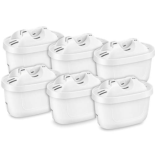 Image of 6 Pack of Water Filter Cartridges -Filter Cartridges Compatible with Brita Maxtra+, Brita Style, Merella Cool, Mavea Elemaris XL,Flow Water Tank