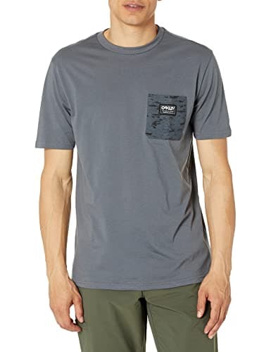 Image of Oakley Unisex's Clashort Sleeveic B1b Pocket Tee T-Shirt, Uniform Grey, M