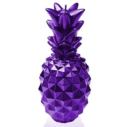 Image of abearandtheunicorn Pineapple Candle - Metallic Violet Decorative Shaped Gift Candles Decorate Home Party Table Decoration - Long Burning Time Long Lasting Wick Novelty Wax Candle