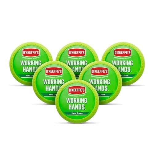 Image of O'Keeffe's Working Hands, 96g Jar (6 Pack) - Hand Cream for Extremely Dry, Cracked Hands | Instantly Boosts Moisture Levels, Creates a Protective Layer & Prevents Moisture Loss