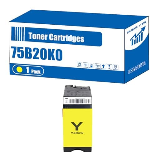 Image of Compatible for Lexmark 75B20K0 75B20C0 75B20M0 75B20Y0 Toner Cartridges CS727 CS727de CS728de CX727de Printers, High Yield 23000 Pages, Accurate Imaging Rich Colors (1 Pack Yellow)