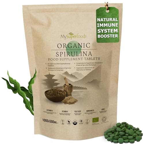 Image of Spirulina Tablets | 5000mg per Serving | 1000 Tablets | Organic | Immune Support Booster | MySuperfoods