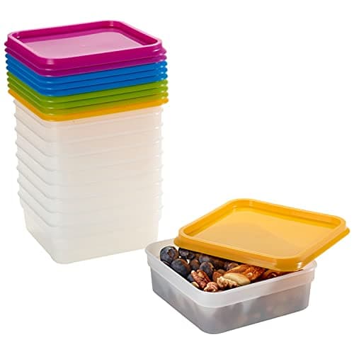 Image of lakeland Stack-a-Boxes Plastic Food Containers & Lids (400ml) x 10
