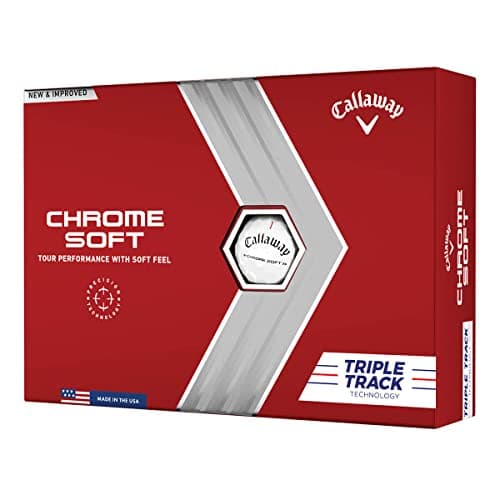 Image of Callaway Unisex Chrome Soft Triple Track Golf Balls, Triple Track, 12 Balls UK