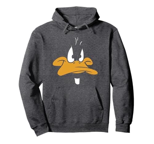 Image of Looney Tunes Daffy Duck Big Face Pullover Hoodie