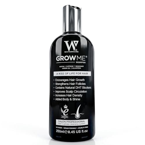 Image of Watermans Grow Me® Hair Growth Shampoo - Not just a Caffeine Shampoo we include Biotin, Argan Oil, Rosemary, Niacinamide. Hair Thickening Treatment for Women & Men with progressed thinning.