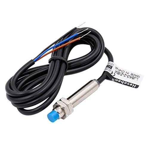 Image of Heschen M8 Inductive Proximity Sensor LJ8A3-2-Z/BY - 5V DC 3-Wire - PNP Normally Open (NO) - 2mm Sensing Distance - Non-Flush - for Arduino & 3D Printers