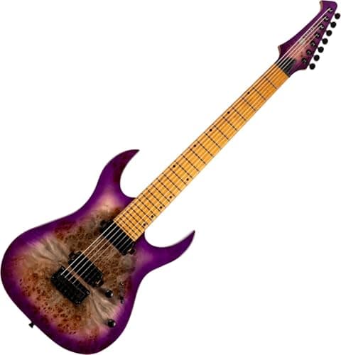 Image of SPIRA Guitars S-457 TPP Transparent Purple 7-String Electric Guitar