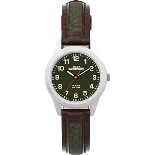 Image of Timex Expedition Field Mini Women's 26mm Leather Strap Watch TW4B12000