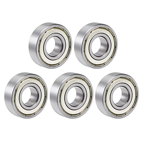 Image of sourcing map 5pcs 6202ZZ Deep Groove Ball Bearing 15x35x11mm Double Shielded
