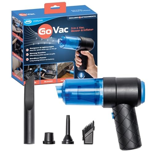 Image of JML Go Vac Cordless Vacuum Cleaner - Lightweight, Compact Handheld with 2-in-1 Suction and Blower Function - Portable, Rechargeable Device for Car, Home, Kitchen and Garage
