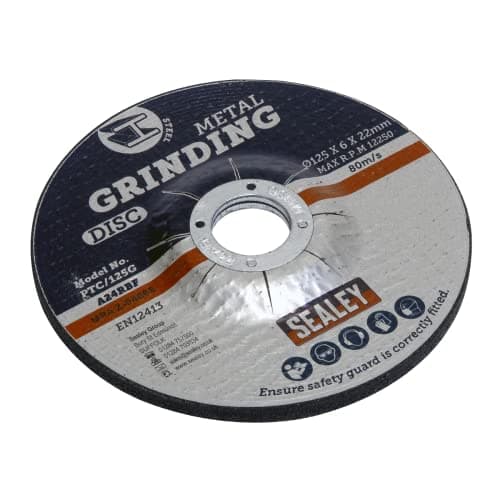 Image of Sealey PTC/125G Grinding Disc Ø125 x 6mm 22mm Bore