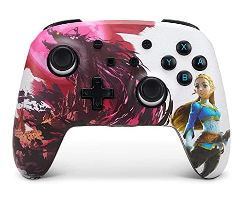 Image of PowerA Enhanced Wireless Controller for Nintendo Switch and Switch OLED Model, Gamepad, Game Controller, Bluetooth controller, Officially Licensed- Blood Moon Zelda