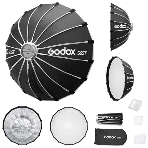 Image of Godox Softbox S65T 25.6"/65CM Quick Release Collapsible Umbrella Soft Box with Bowens Mount, Studio & On-the-Go Soft Lighting Solution