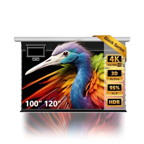 Image of NothingProjector Projector Screen ALR, 100 inch Motorized Drop Down, 95% Ambient Ceiling Light Rejecting, 4K UHD, Pull Down with Remote, Ultra Short Throw Projection, Wall Mount, Home Theater