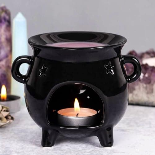 Image of Tech Island Wax Melt Burner, Eden Cauldron Ceramic Oil Burners, Wax Melts, Aromatherapy Diffuser, Essential Oil Diffuser, for Home Decor, Air Fresheners, Room Décor