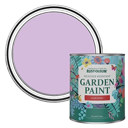 Image of Rust-Oleum Purple Mould-Resistant Garden Paint In Gloss Finish - Violet Macaroon 750ml