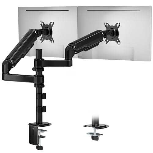 Image of monTEK Vertical Dual Monitor Arm for 17–32 Inch Screens,Taller Stacked Desk Mount with Full Motion Tilt/Swivel/Rotation,Supports up to 9 kg per Arm, VESA 75x75/100x100mm