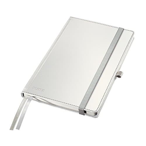 Image of Leitz A5 Hard Cover Notebook, Artic white (80 Sheets, Ruled, with 2 Bookmarks, 100 gsm Ivory Paper, Style Range)