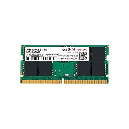 Image of Transcend JetRam 16GB DDR5 RAM 5600MHz Unbuffered SO-DIMM 1Rx8 CL46 1.1V, JM5600ASE-16G