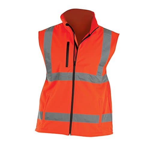 Image of Yoko Hi Vis Softshell Bodywarmer Colour=Hi Vis Orange Size=2XL