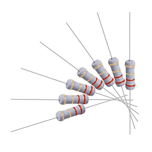 Image of sourcing map 100Pcs 2.2 Ohm Resistor, 1W 5% Tolerance Metal Oxide Film Resistors, Axial Lead, Flame Proof for DIY Electronic Projects and Experiments