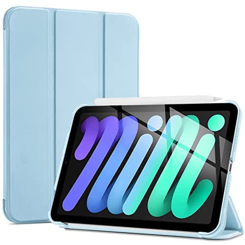 Image of ProCase Smart Case for iPad Mini 7 (A17 Pro 2024)/ Mini 6 2021 8.3 Inch, Hard Back Cover for iPad Mini 7th/6th Generation A2995/A2996/A2993/A2567/A2568/A2569 -Skyblue
