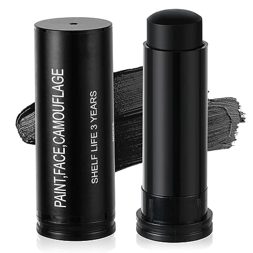 Image of Aomig Face Paint Stick, Eye Face Body Paint Stick Colors Tube Waterproof Face Paint For Sports Baseball Softball Football Athletes Halloween Game Cosplay Costume Party Makeup Stick(Black)