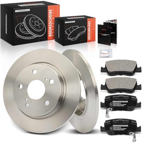 Image of Frankberg Brake Kit incl. 2x Brake Disc + 4x Brake Pad Rear Compatible with A.u.r.i.s Estate E18 A.u.r.i.s E18 A.u.r.i.s E15 Replace# 0446602280,0446602182