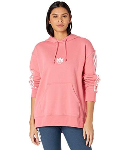 Image of adidas LOUNGEWEAR Adicolor 3D Trefoil Oversize Hoodie Women's, Pink, Size XS