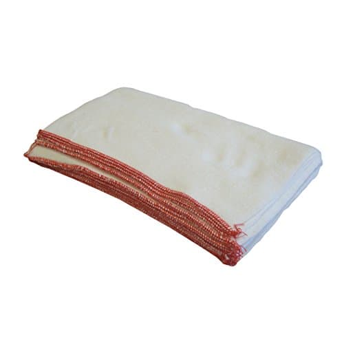 Image of 45x25cm (18x10") Bleached Dishcloths - Pack of 20 - Colour Coded (Red)