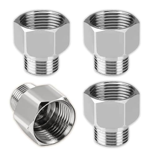 Image of 1/2” Female to 3/8” Male Adapter, 4 Pcs Stainless Steel Reducer Reducing Adapter 1/2" BSP Female x 3/8" BSP Male Hose Connectors for Pipe Connecting Conversion