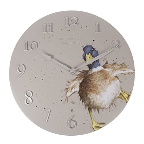 Image of Wrendale Designs by Hannah Dale - A Waddle and a Quack Duck Wall Clock - 30cm Diameter