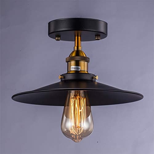 Image of Licperron Vintage Ceiling Light, Edison Flush Mounted Retro Style E27 Industrial Ceiling Light Fixture 1 Pack