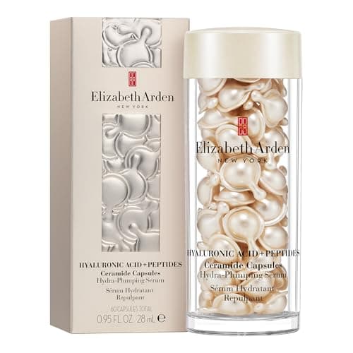 Image of Elizabeth Arden - Hyaluronic Acid + Peptides Ceramide Capsules, Hydrating & Plumping Peptide Serum with Size-Shifting HA, Silky Lightweight Formula for Smoother, Plumper Skin, For All Skin Types