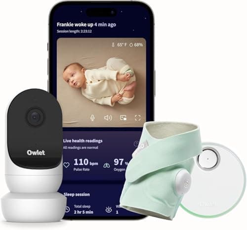 Image of Owlet® Dream Bundle 2 Smart Baby Monitor: Dream Sock® and Owlet Cam 2 - Tracks & Notifies for Pulse Rate & Oxygen While Viewing Baby in 1080p HD WiFi Video - Mint