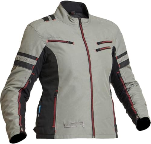 Image of Lindstrands Liden waterproof Ladies Motorcycle Textile Jacket, light grey/black, 38