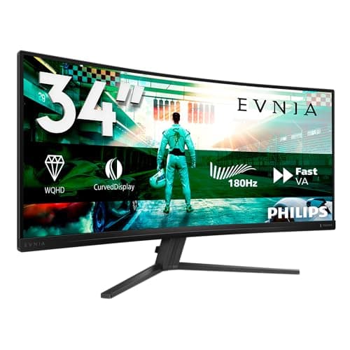 Image of Philips Evnia 34M2C3500L - 34 inch WQHD Curved Gaming monitor, 180 Hz, 0.5ms, FreeSync Premium, HDR10 (3440x1440, 2x HDMI, DisplayPort 1.4) dark grey