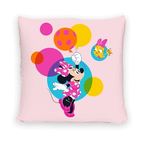 Image of Disney Home Minnie - Decorative Cushion with Filling and Zip - 40 x 40 cm - Throw Cushion with Filling, Great Decorative Cushion for Sofa, Couch, Living Room and Bedroom - Soft Cuddly Cushion