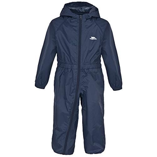 Image of Trespass Babies Button Waterproof Rain Suit (12/18 Months) (Navy Blue)