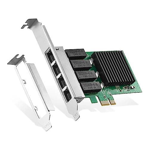 Image of Binardat 4 Port Gigabit PCIe Network Adapter, Realtek RT8111H Controller 1000/100Mbps Ethernet LAN NIC Card for Windows/Linux/Mac