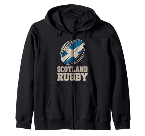 Image of Rugby Scotland Female Sports Rugby Women Scottish Thistle Zip Hoodie