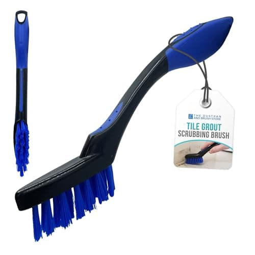 Image of Grout Tile Brush − Grout Cleaning Brush to Remove Dirt and Grime from the Gaps Between Tiles and Narrow Surfaces, Stiff Bristles Cleaner Small Brush by The Dustpan and Store